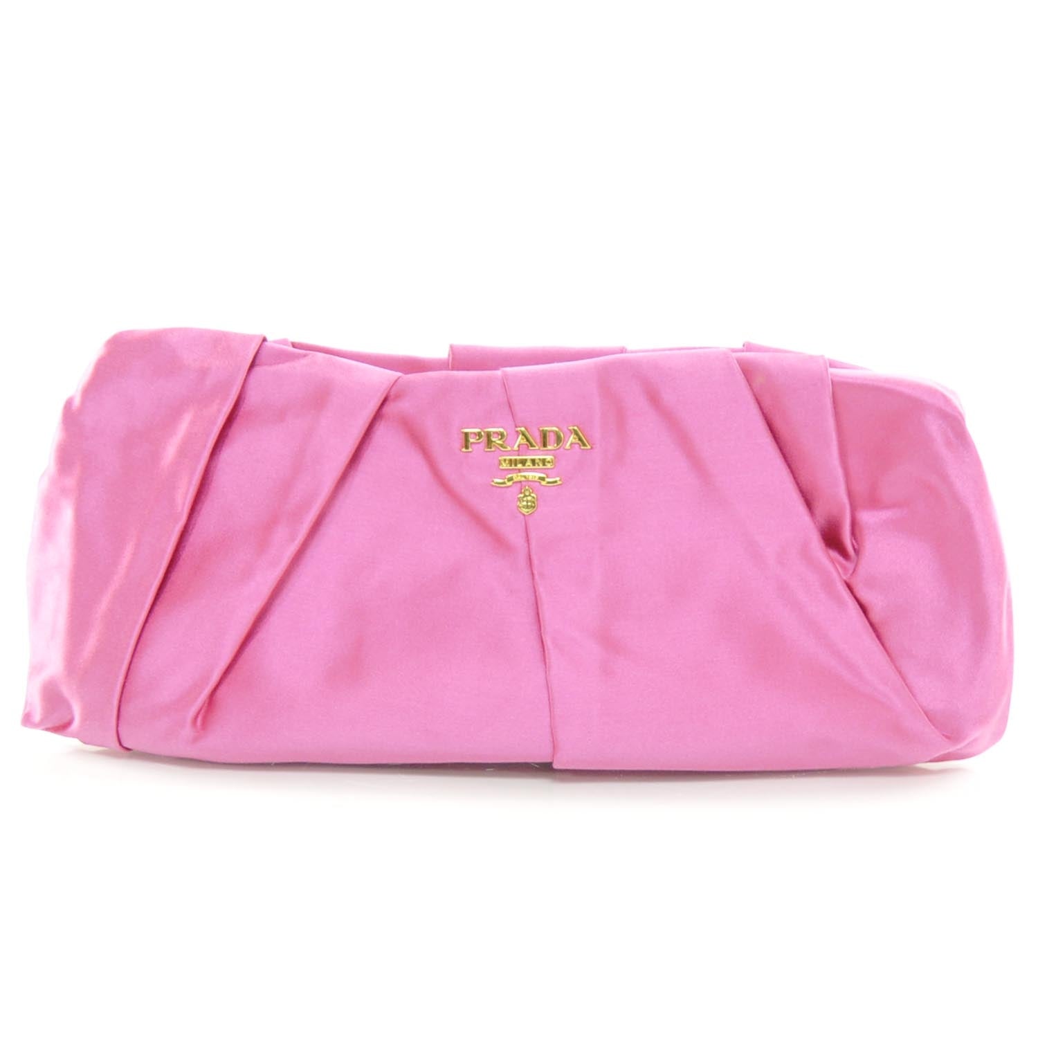 Prada Satin Framed Evening Bag Pink 1 of 9