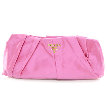 Prada Satin Framed Evening Bag Pink 1 of 9