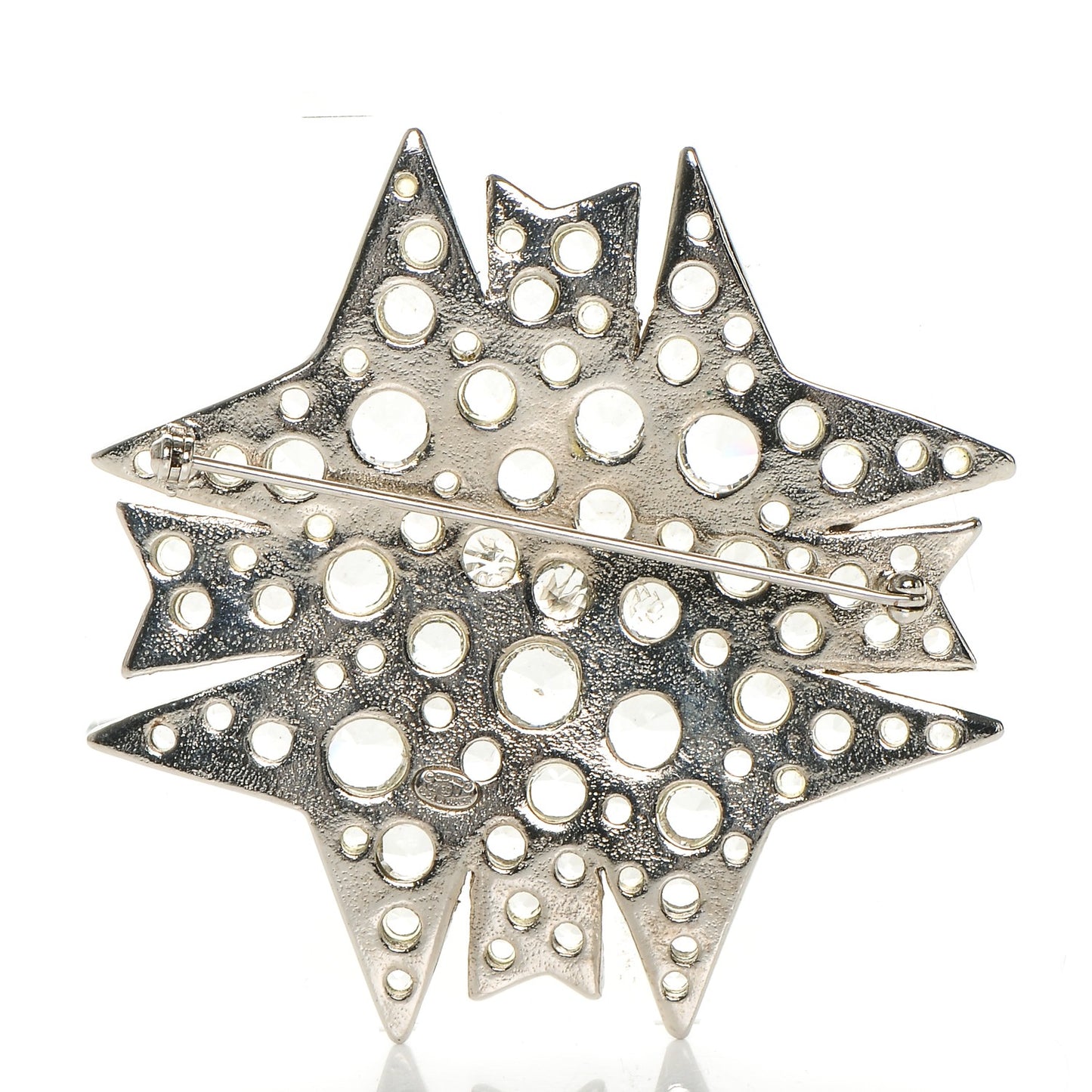 Crystal CC Brooch Silver