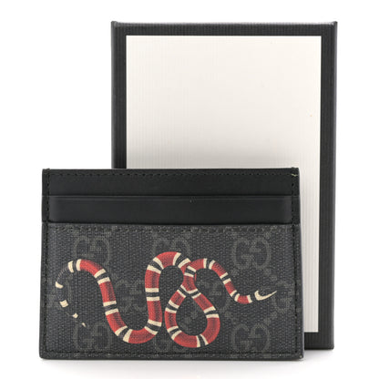 Gucci GG Supreme Monogram Kingsnake Card Holder Black Grey 7 of 7