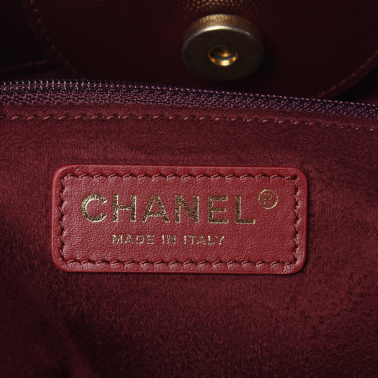 Chanel Caviar Small Studded Deauville Tote Burgundy 7 of 11
