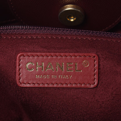 Chanel Caviar Small Studded Deauville Tote Burgundy 7 of 11