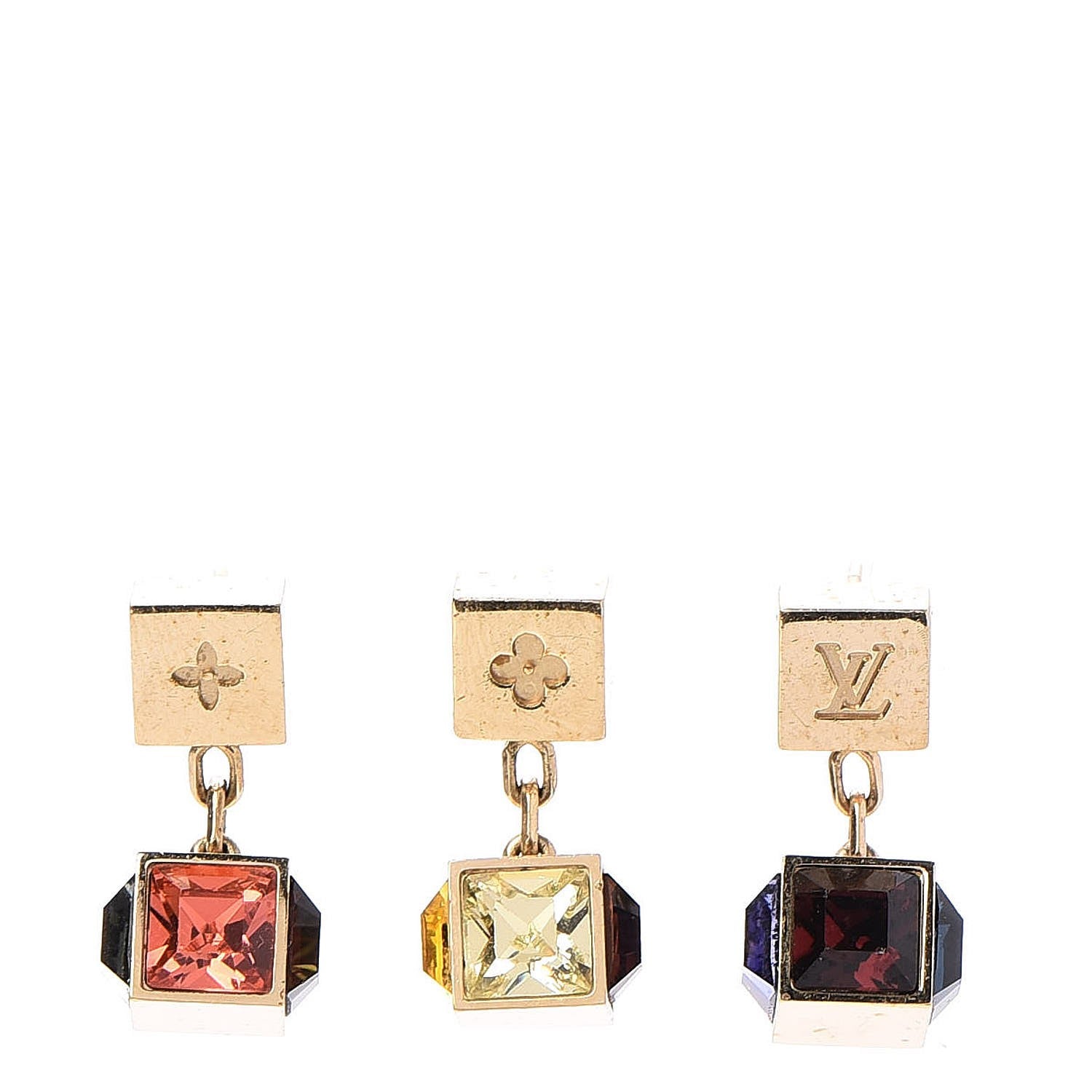 Louis Vuitton Swarovski Gamble Earring Set Sunset Gold 1 of 6