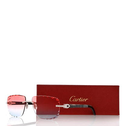 Cartier Metal Horn Square Sunglasses Pink Blue 9 of 9