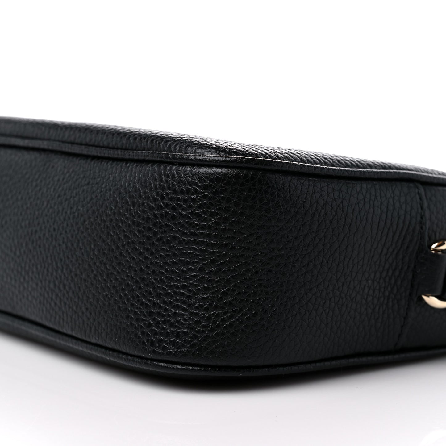 Pebbled Calfskin Small Soho Disco Bag Black