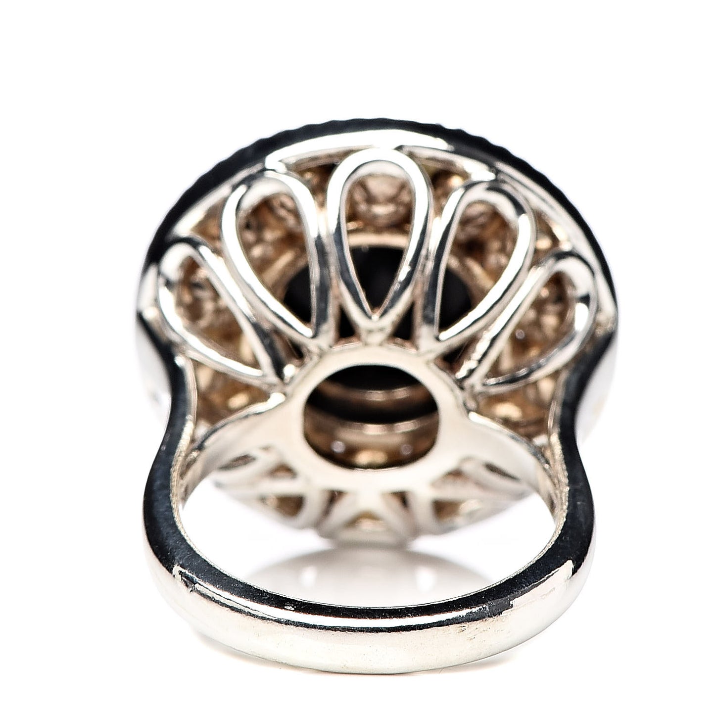 Sterling Silver Black Onyx Freshwater Pearl Ziegfeld Ring 46 3.75