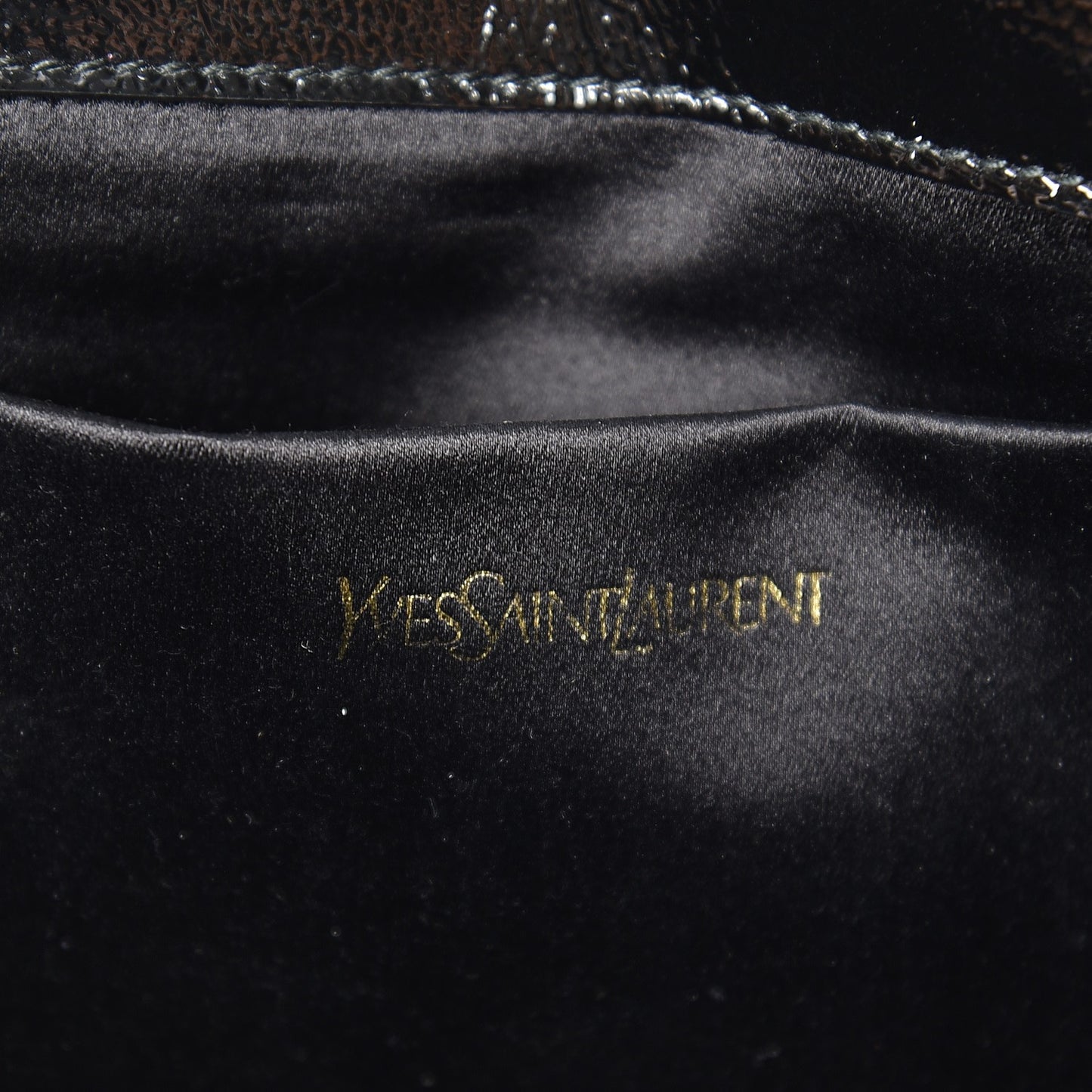 Textured Patent Monogram Large Belle De Jour Clutch Black