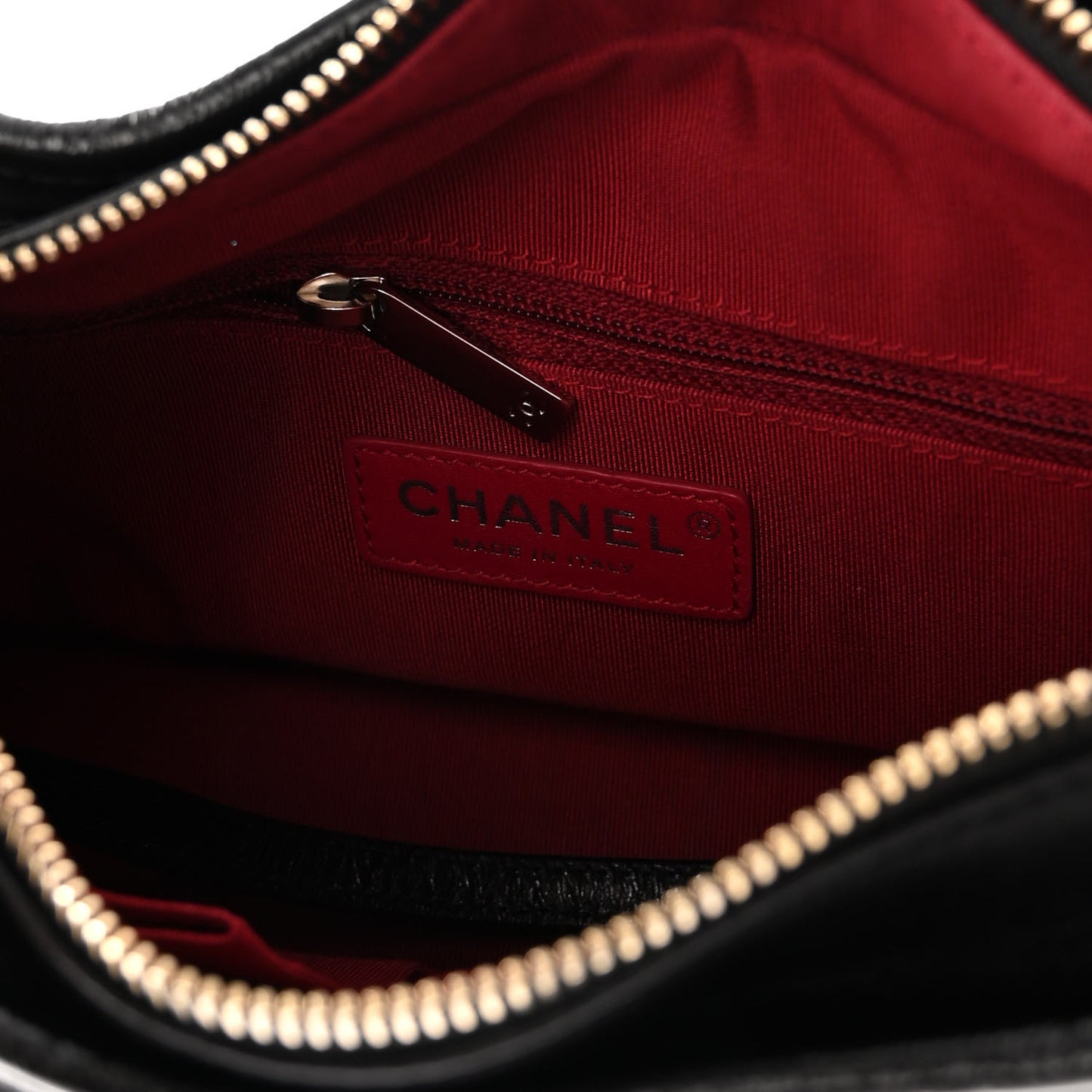 Aged Calfskin Quilted Small Gabrielle Hobo Black