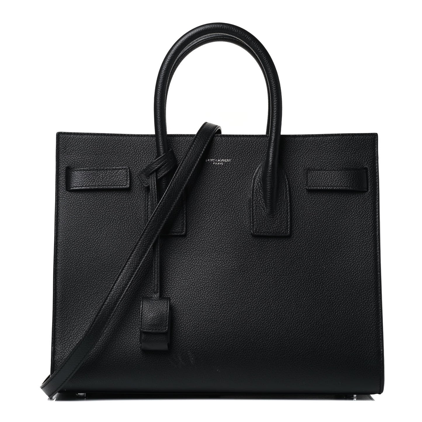 Grained Calfskin Small Sac De Jour Black