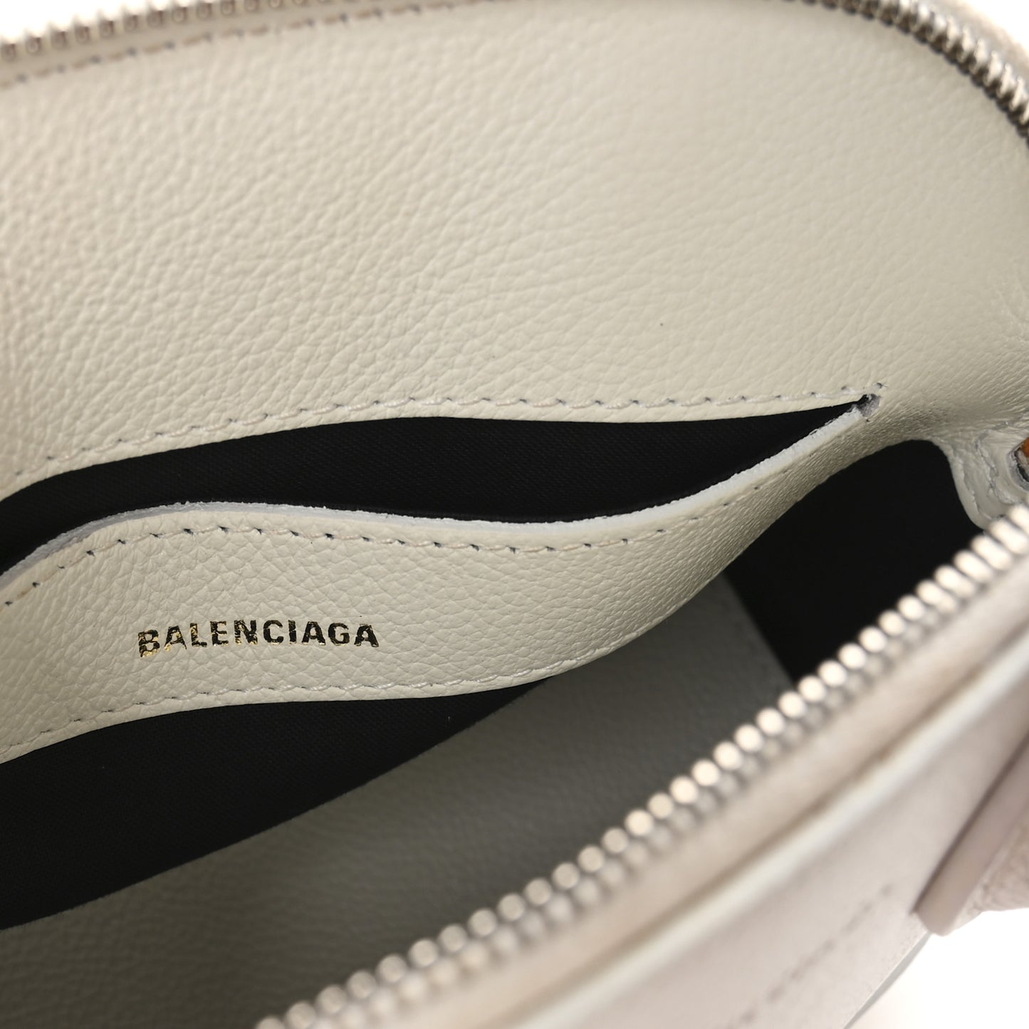 Grained Calfskin XXS Ville Top Handle Bag White Black