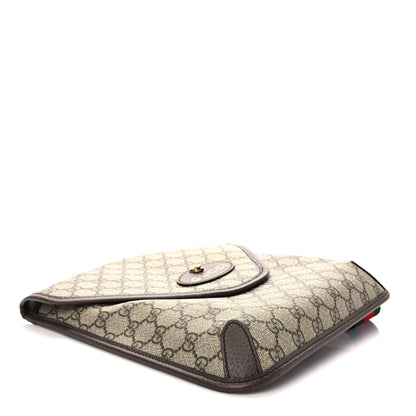 Gucci GG Supreme Monogram Web Medium Neo Vintage Flap Messenger Bag Beige New Acero 4 of 8