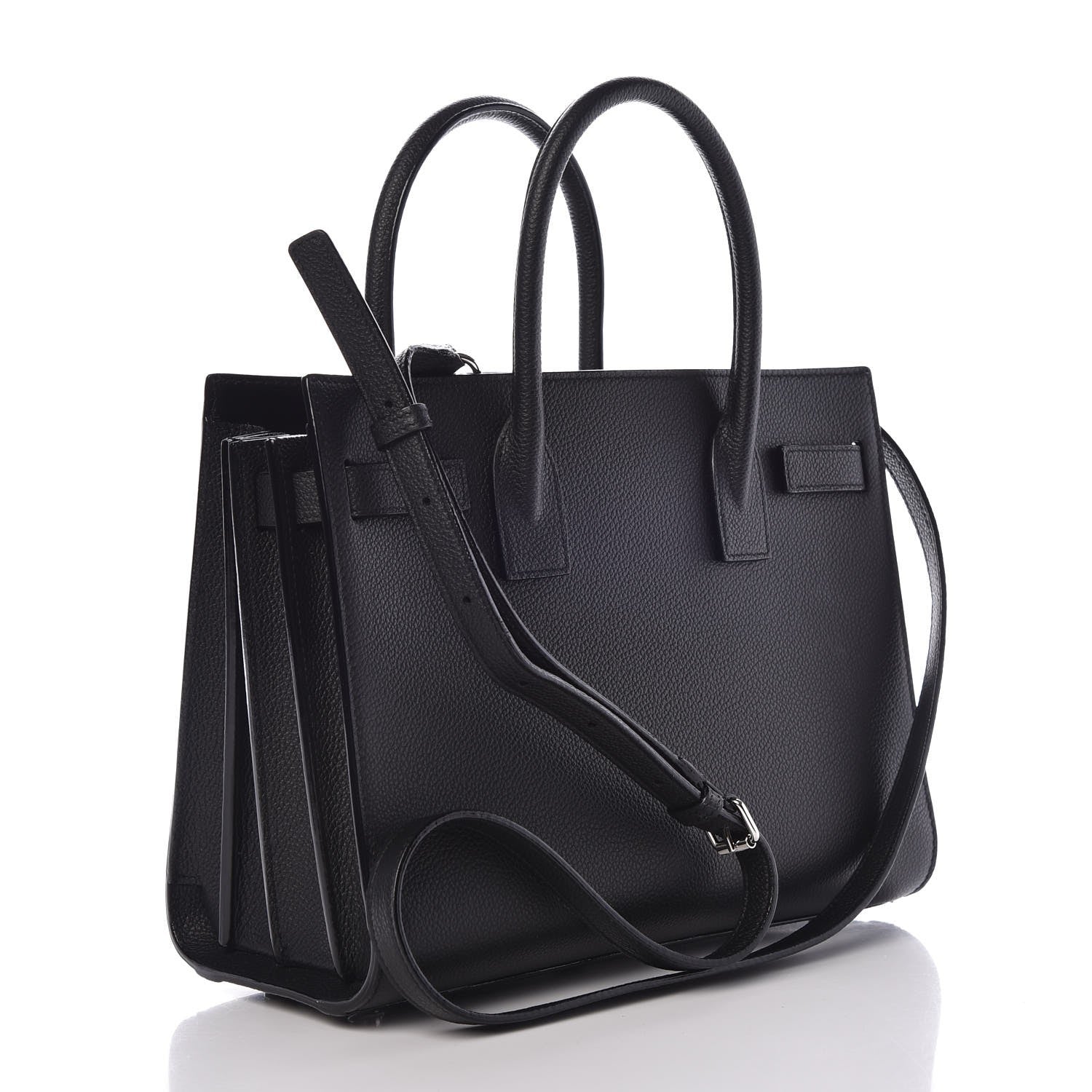 Saint Laurent Grained Calfskin Baby Sac De Jour Black 4 of 8