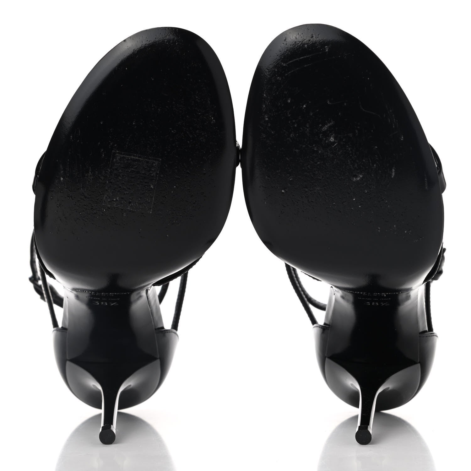 Saint Laurent Patent Cassandra 100 Sandals 38.5 Black 5 of 11