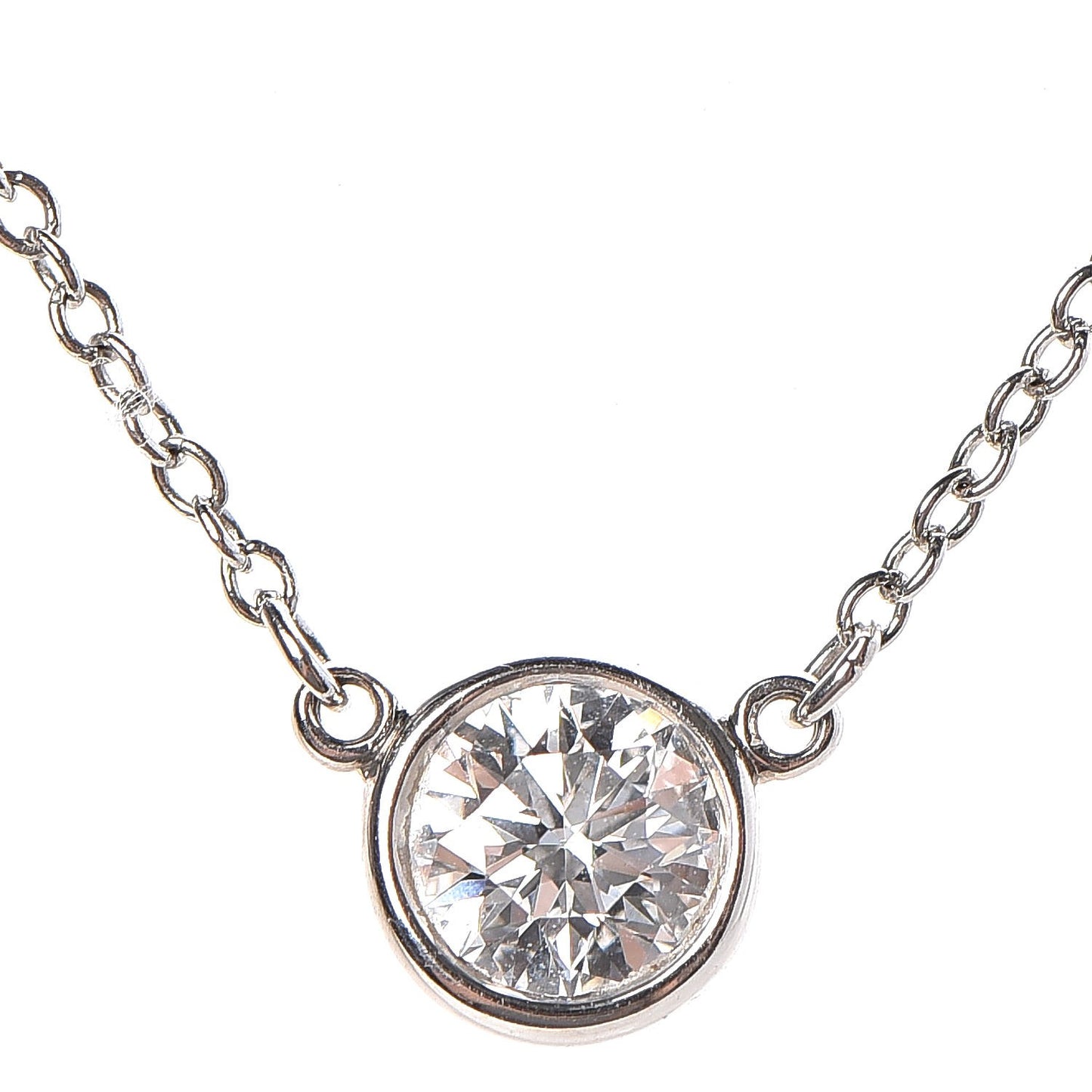 Platinum Diamond .25ct Elsa Peretti Diamonds by the Yard Pendant Necklace