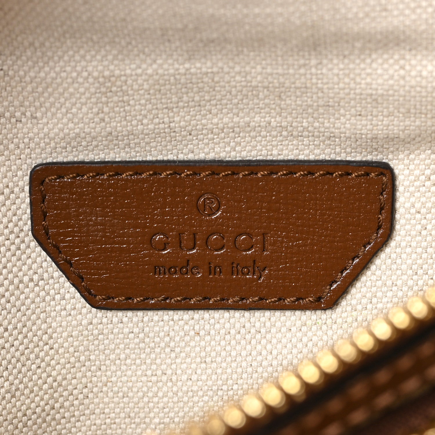 Gucci GG Supreme Monogram Textured Calfskin Retro Interlocking G Belt Bag Beige Ebony Brown Sugar 6 of 8