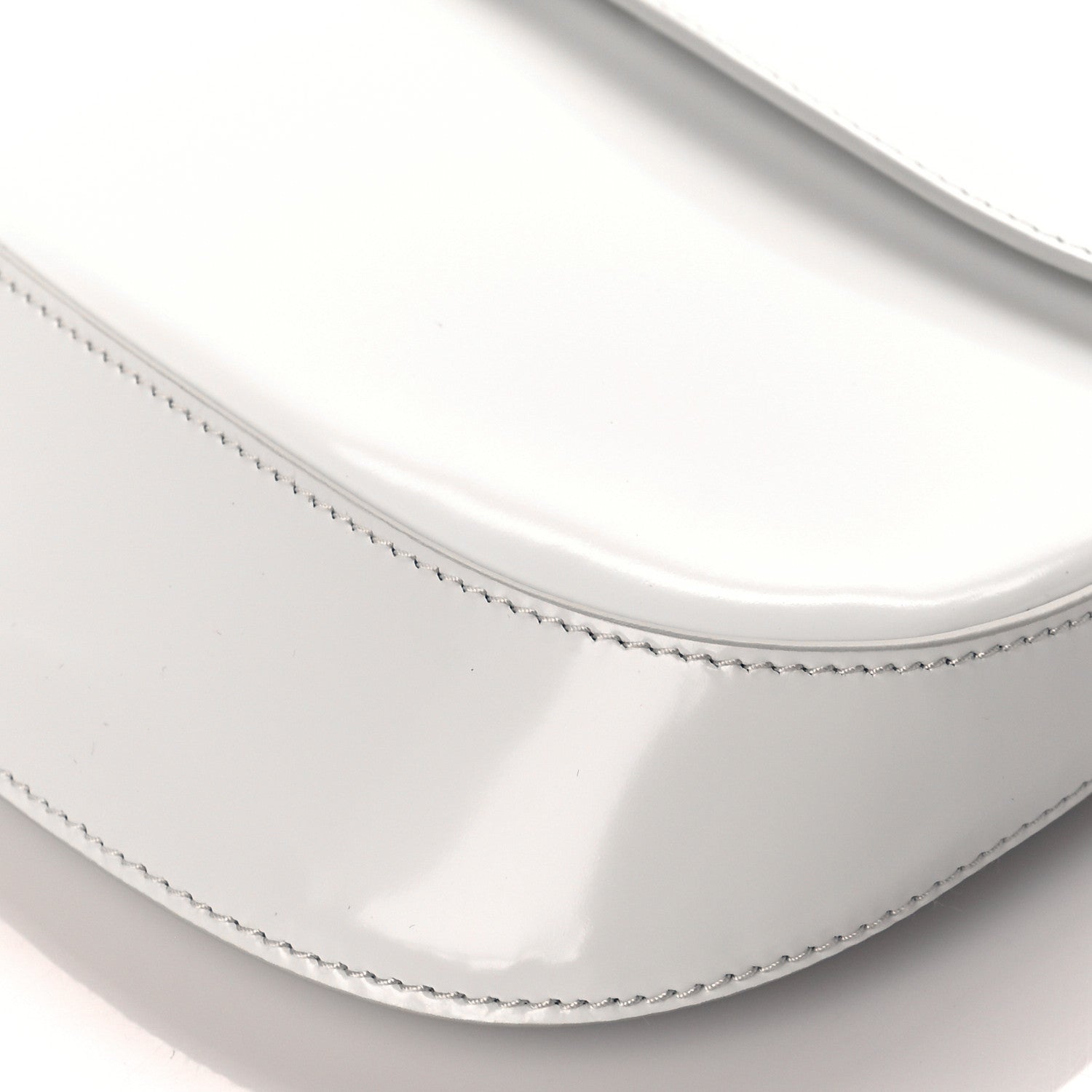 Prada Spazzolato Cleo Flap Shoulder Bag White 10 of 10