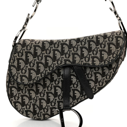 Christian Dior Oblique Saddle Bag Black 8 of 11