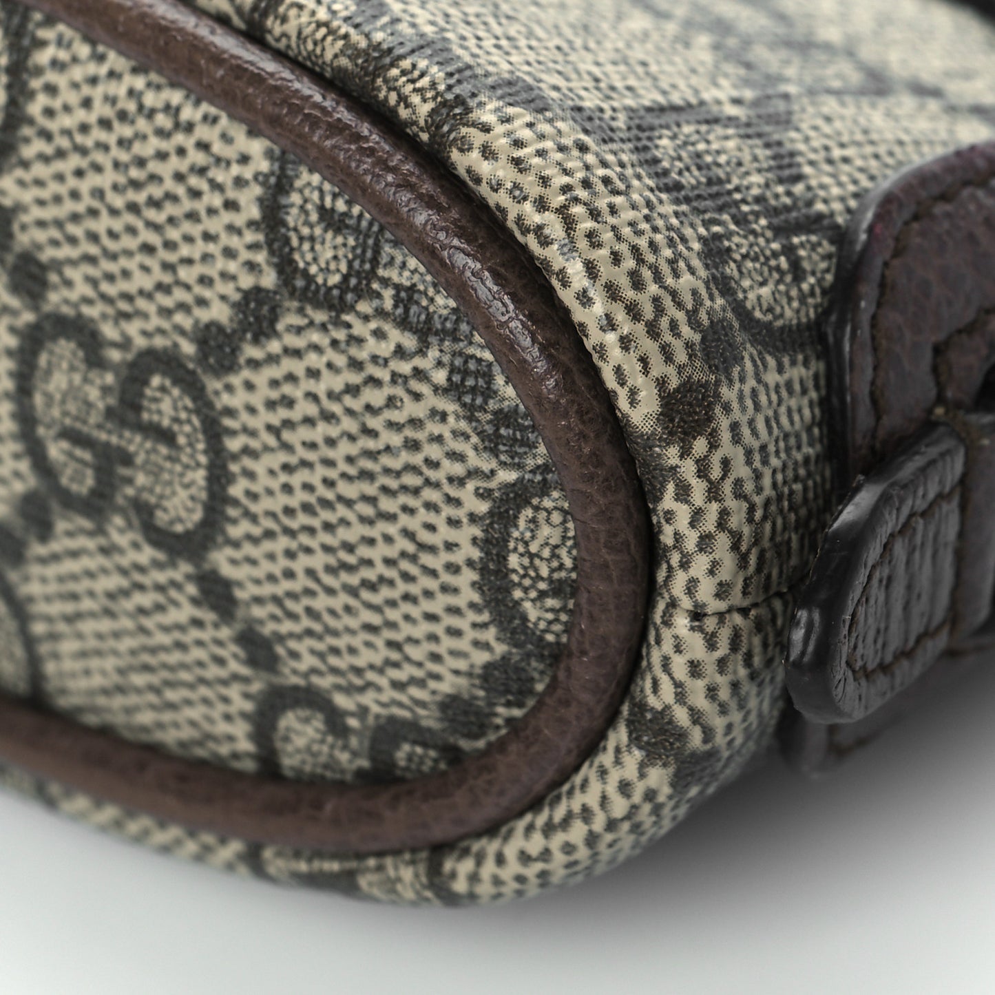 GG Supreme Monogram Web Ophidia Dome Key Pouch Beige New Acero