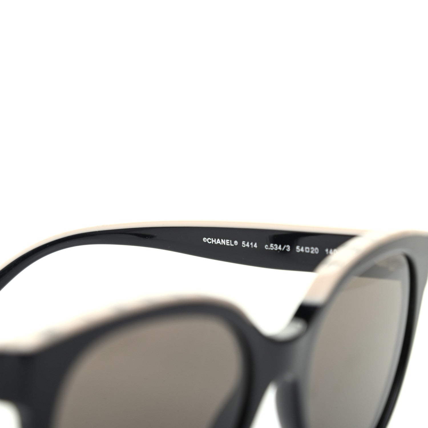 Chanel Acetate CC Butterfly Sunglasses 5414 Black Beige 5 of 9