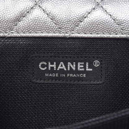 Chanel Metallic Calfskin Quilted XXL Travel Flap Bag Silver 6 of 7