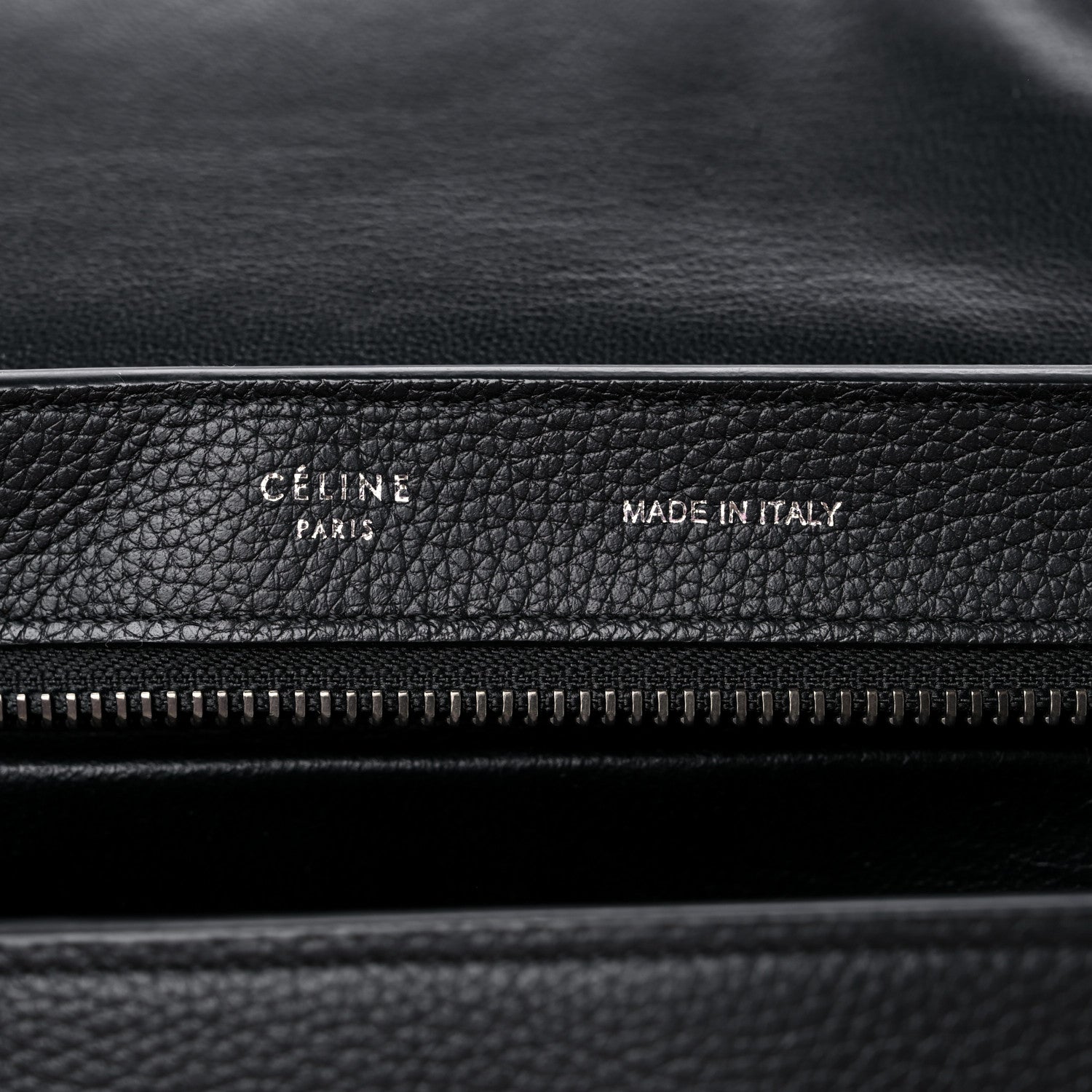 Celine Drummed Calfskin Suede Medium Trapeze Black 6 of 13