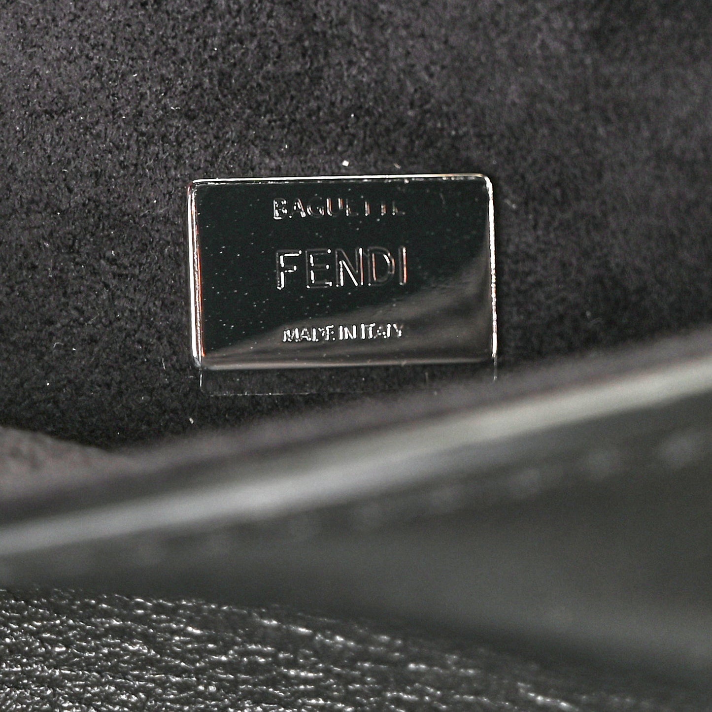 Calfskin Elaphe Crocodile Monster Studded Micro Double Baguette Black Grigio Polvere