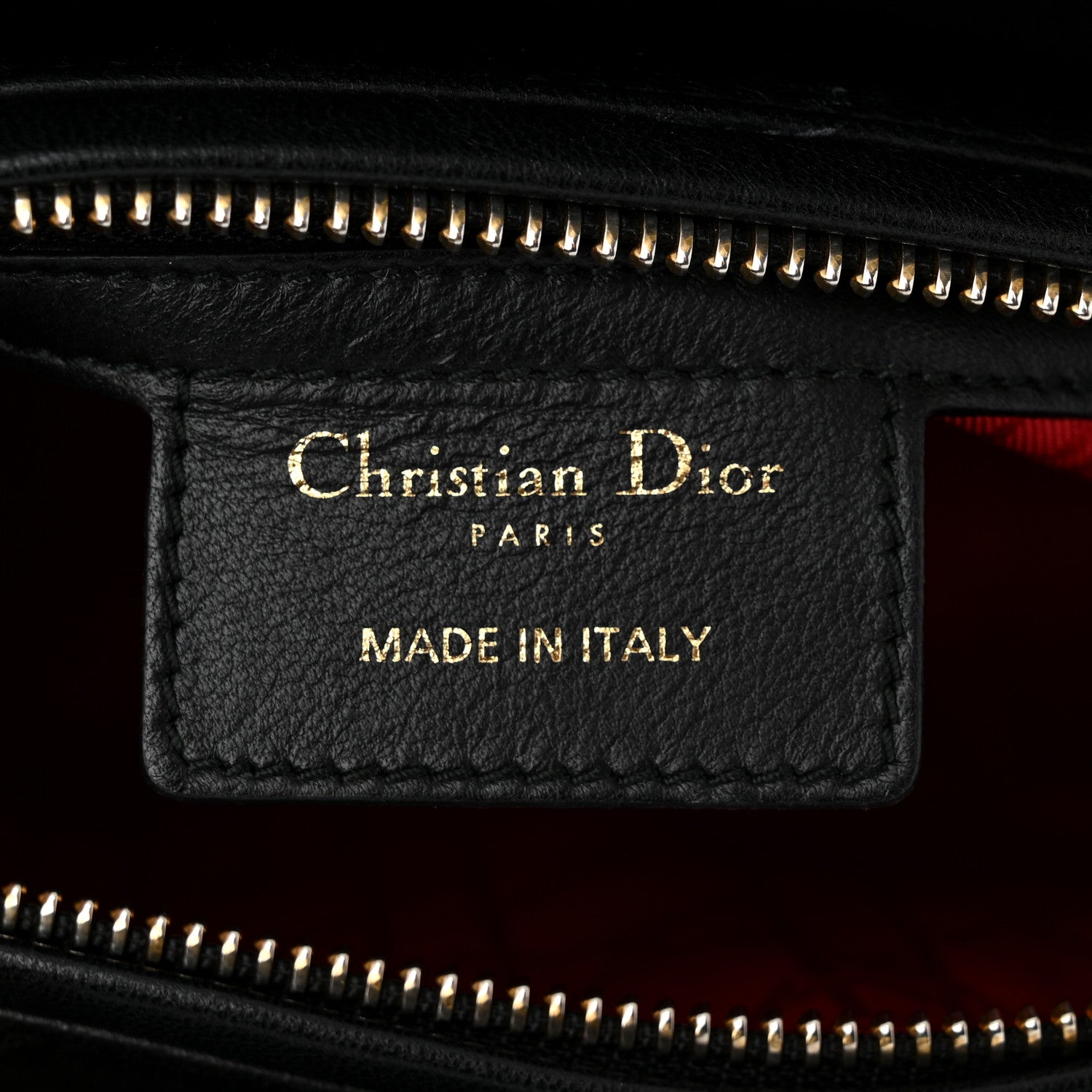 Christian Dior Lambskin Cannage Medium Lady Dior Black 6 of 11