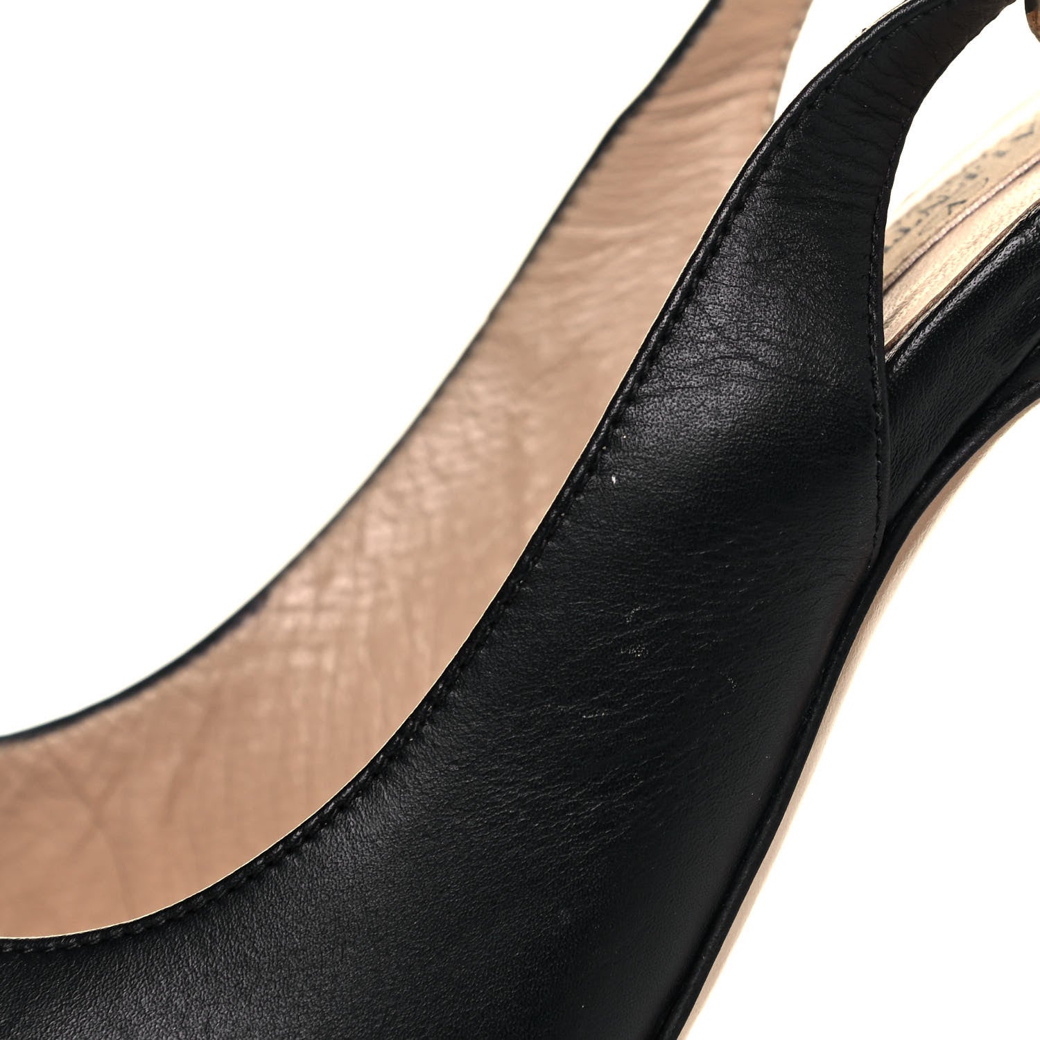 Valentino Garavani Nappa Rockstud Peep Toe Bow Platform Pumps 38 Black 8 of 10