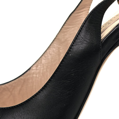 Valentino Garavani Nappa Rockstud Peep Toe Bow Platform Pumps 38 Black 8 of 10