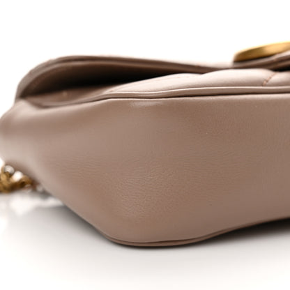 Gucci Calfskin Matelasse Super Mini GG Marmont Shoulder Bag Porcelain Rose 9 of 12