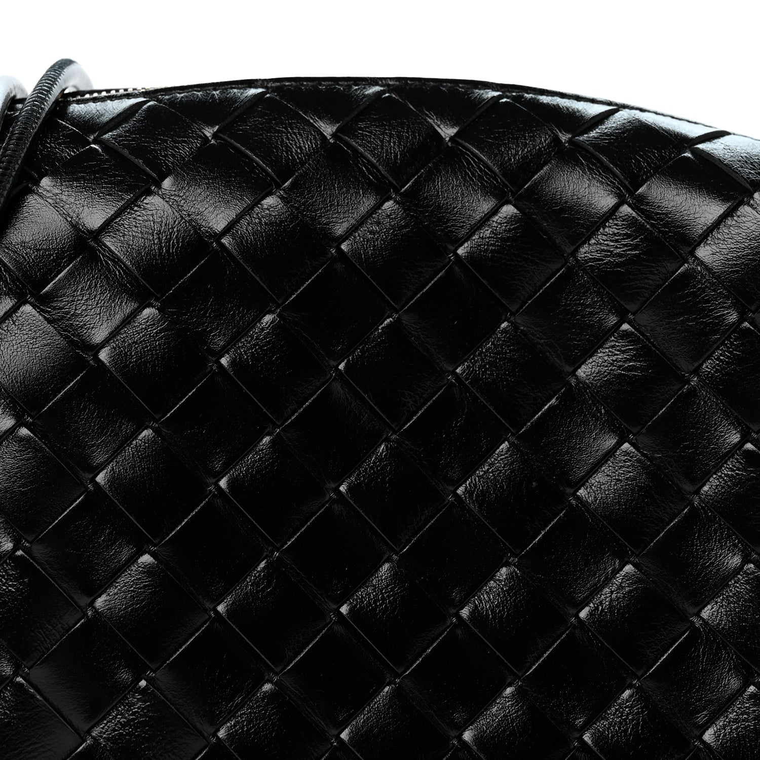 Bottega Veneta Polished Nappa Intrecciato Knot Small Loop Camera Bag Space 7 of 12