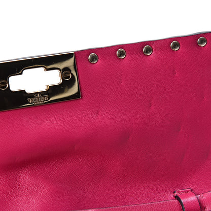 Valentino Garavani Nappa Rockstud Spike Wallet on Chain Disco Pink 9 of 10