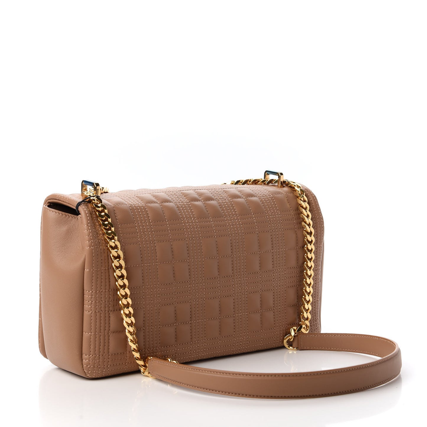 Lambskin Quilted Medium Lola Bag Camel