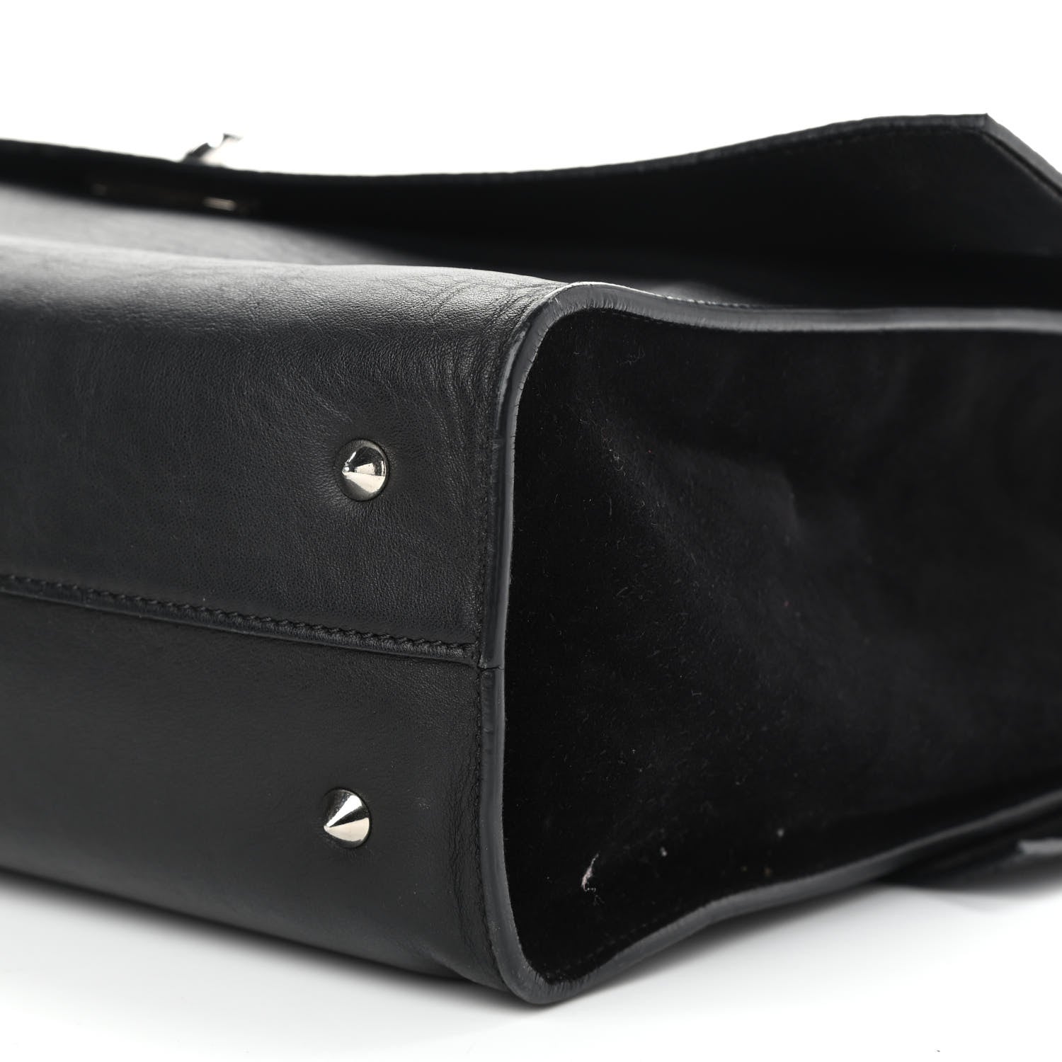 Givenchy Calfskin Crocodile Embossed Medium Shark Lock Satchel Black 6 of 11