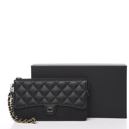 Chanel Caviar Quilted Classic Pouch With Handle Black 7 of 7