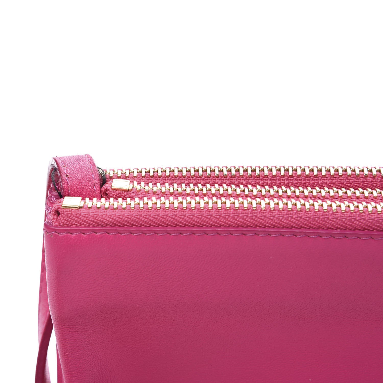 Celine Lambskin Small Trio Crossbody Bag Fuchsia 10 of 12