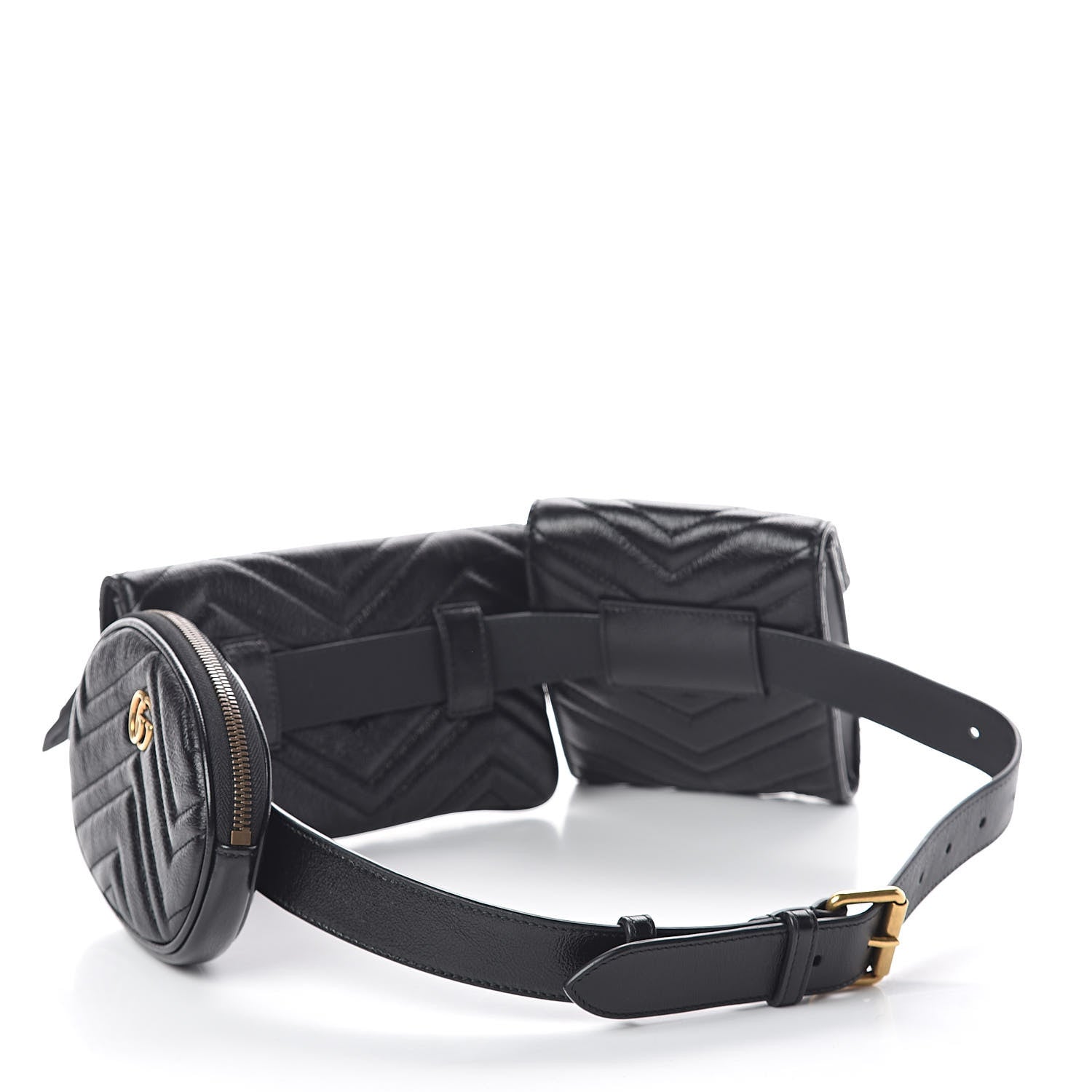 Gucci Calfskin Matelasse GG Marmont 2.0 Multi Belt Bag 85 34 Black 3 of 6