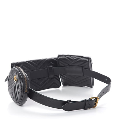 Gucci Calfskin Matelasse GG Marmont 2.0 Multi Belt Bag 85 34 Black 3 of 6