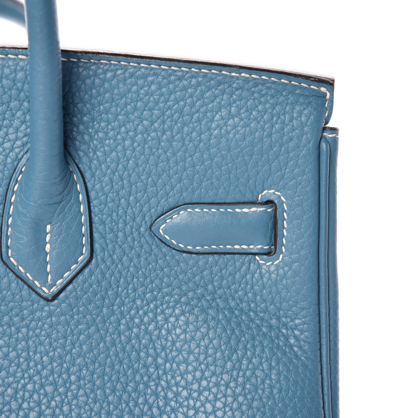 Taurillon Clemence Birkin 30 Blue Jean