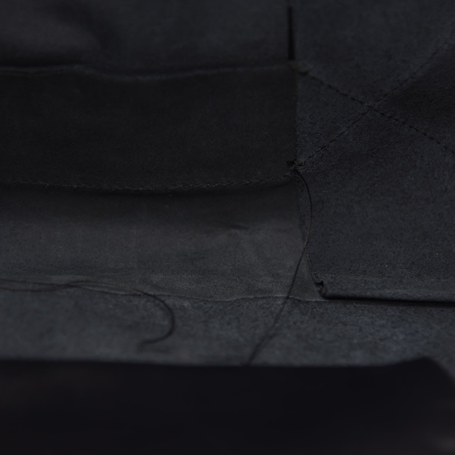 Celine Lambskin Horizontal Cabas Black 8 of 10
