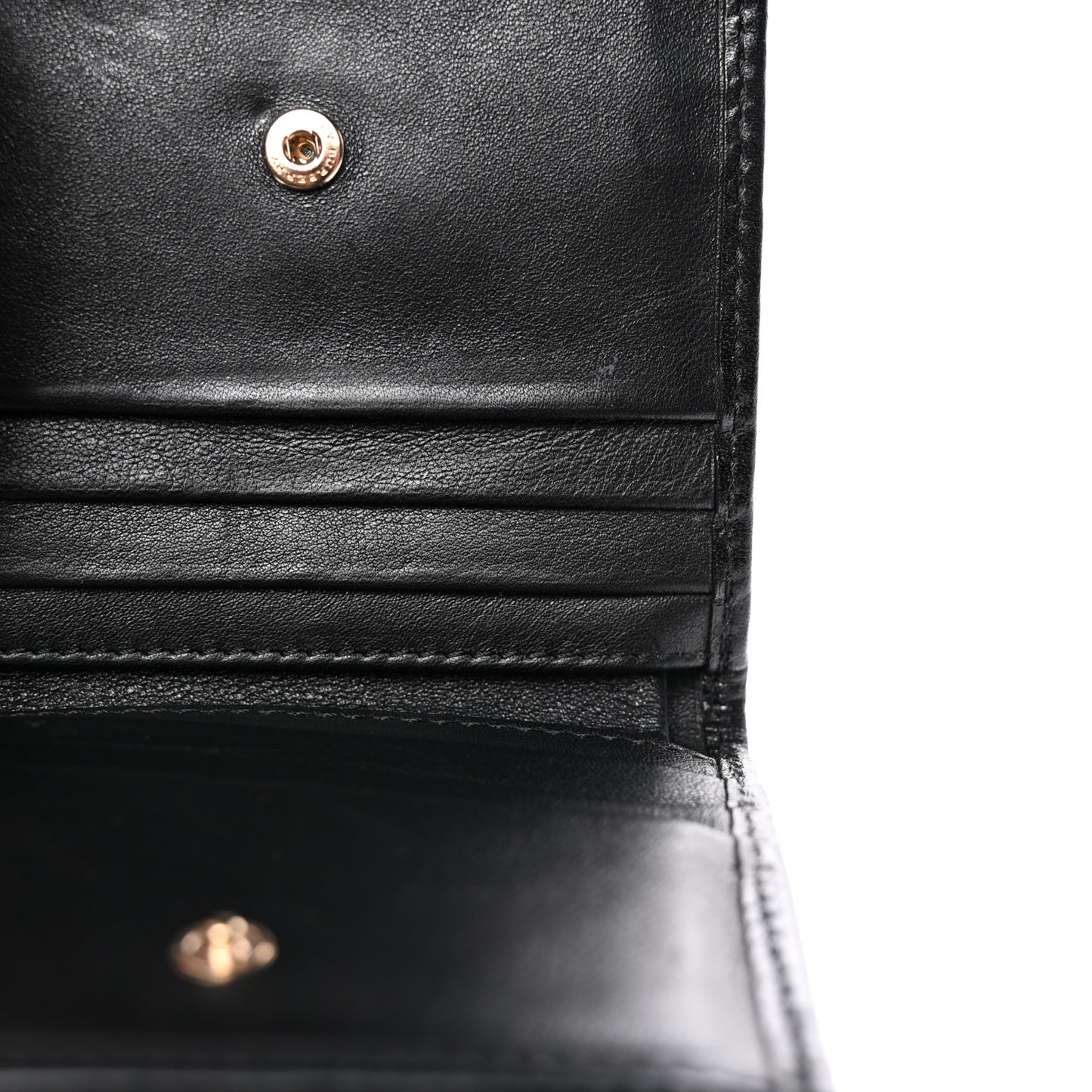 Bridle Calfskin House Check Medium Leighton Wallet Black