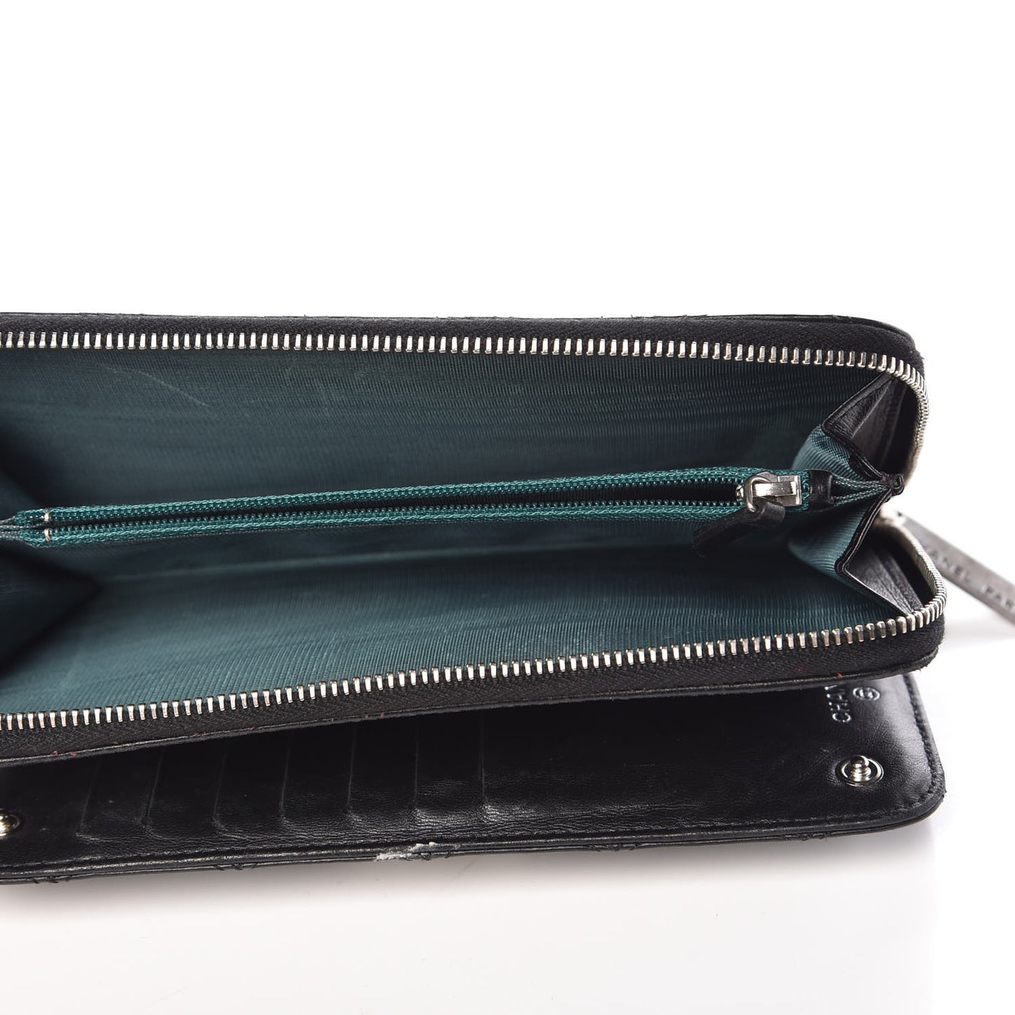 Aged Calfskin Quilted Paris New York PNY Wallet Black