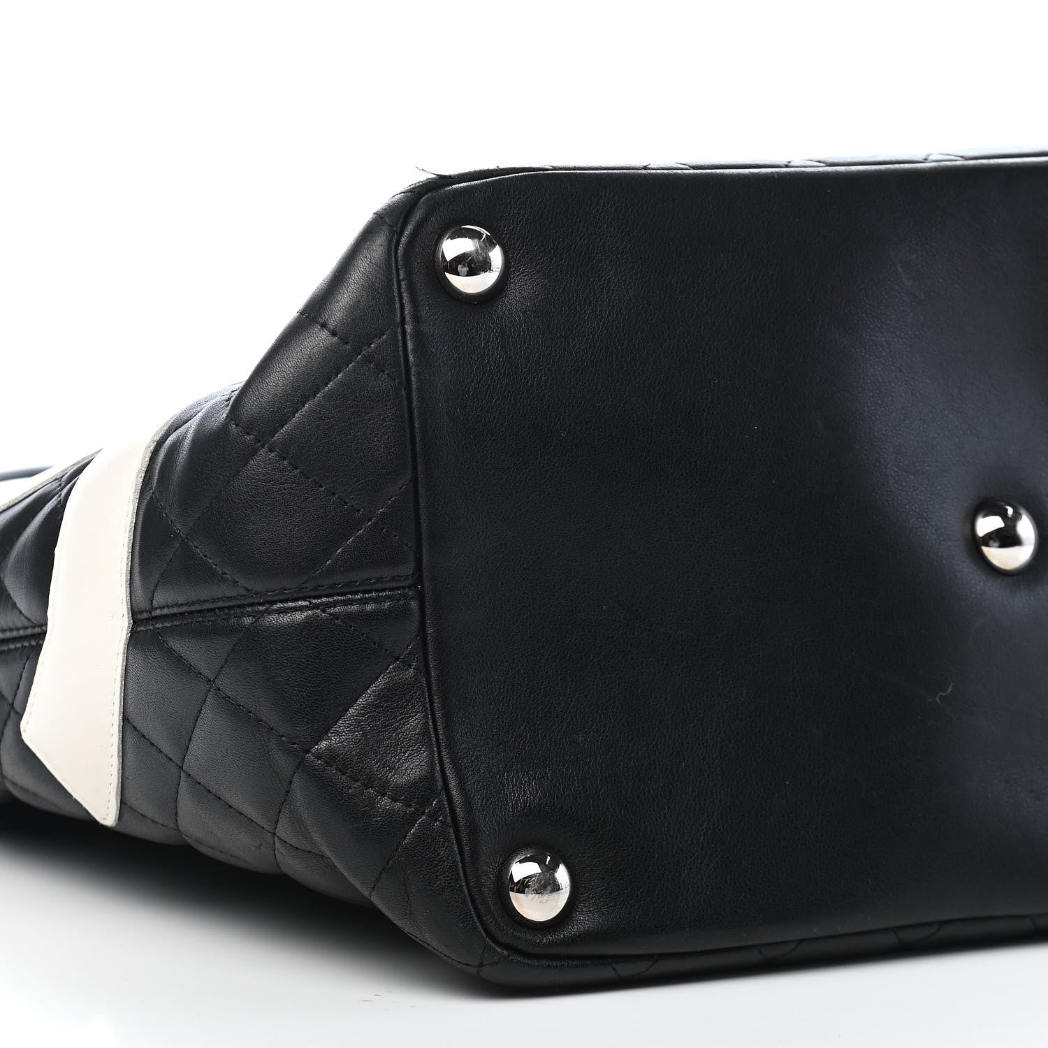 Chanel Calfskin Quilted Large Cambon Tote Black White 14 of 20
