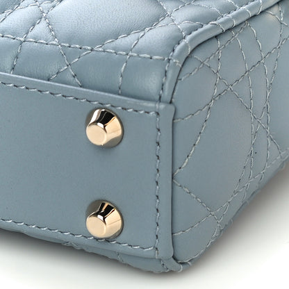 Christian Dior Lambskin Cannage Micro Lady Dior Cloud Blue 5 of 8
