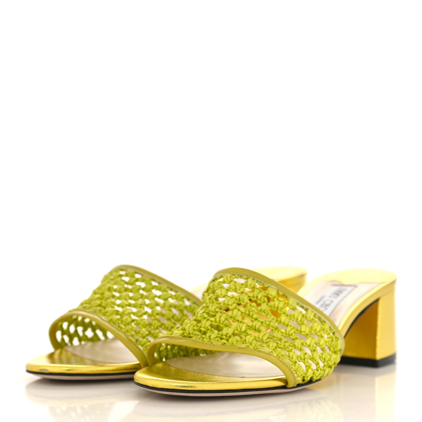 Woven Raffia Minea 45 Sandals 39 Lime
