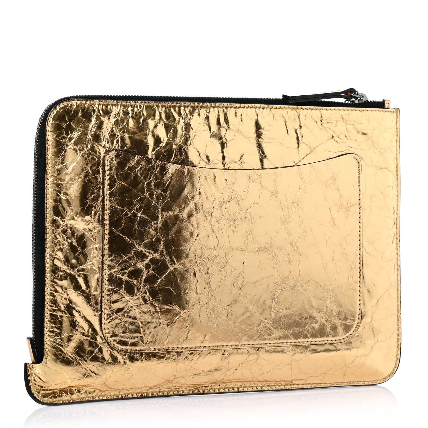 Metallic Lambskin Medium Je Ne Suis Pas En Solde Pouch Clutch Gold