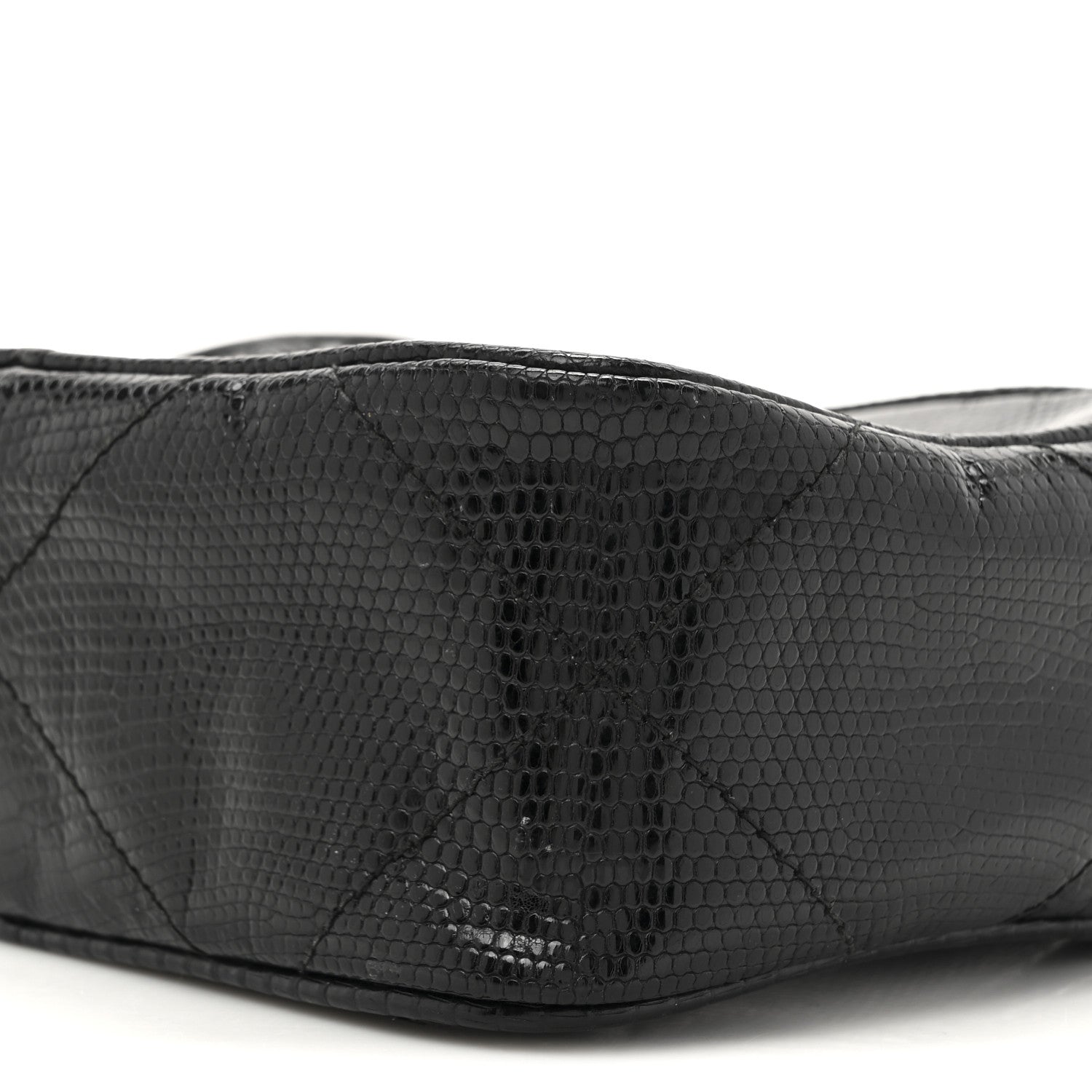 Chanel Lizard Quilted Small Tassel Camera Case Black 10 of 15