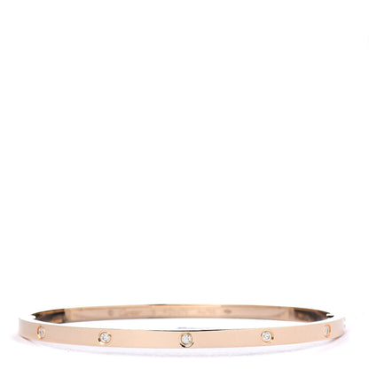 Cartier 18K Yellow Gold 10 Diamond Small LOVE Bracelet 19 1 of 6