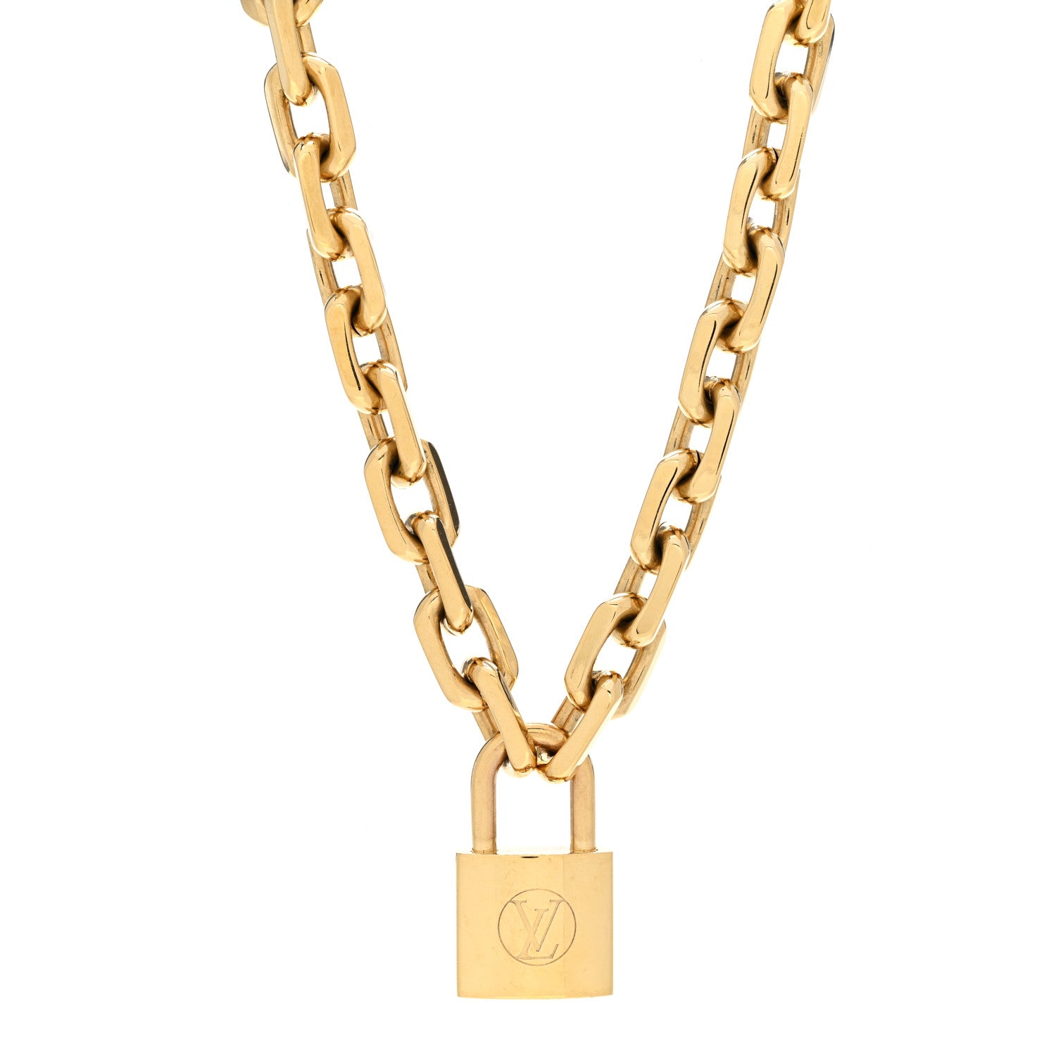 Louis Vuitton LV Edge Necklace Cadenas Gold 1 of 5
