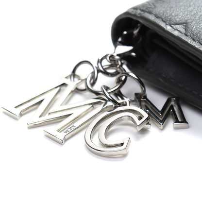 MCM Calfskin Ottomar Monogram Bi-Fold Wallet Charcoal 7 of 7